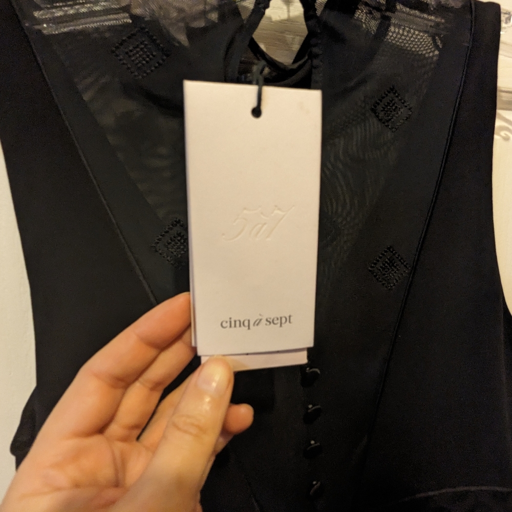 Cinq a Sept Concordia Little Black Dress Fit & Flare Size 2 NEW! - Picture 11 of 16